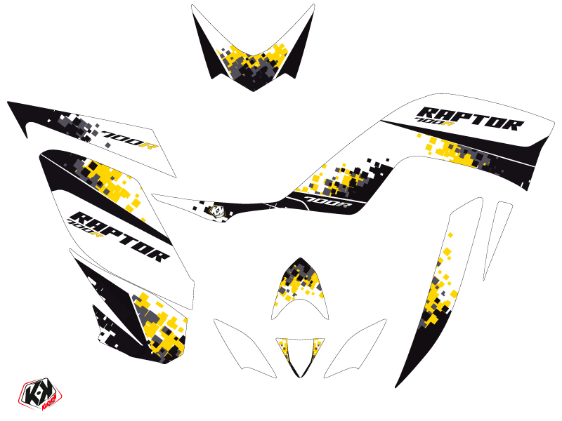 Kit Déco Quad Hangtown Yamaha 700 Raptor Jaune 60th Anniversary (2006-2012) - vue 2