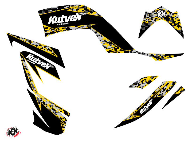Kit Déco Quad Predator Yamaha 700 Raptor Jaune 60th Anniversary (2006-2012) KUTVEK - vue 2