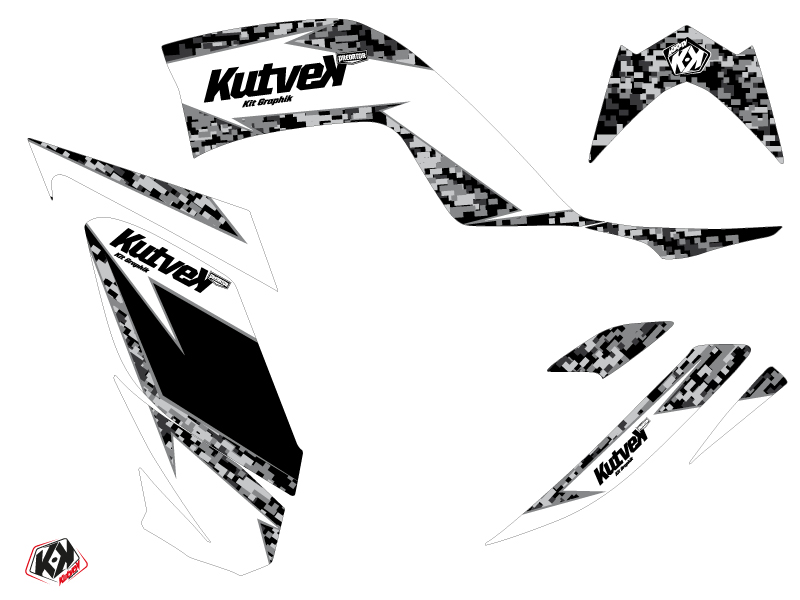 Kit Déco Quad Predator Yamaha 700 Raptor Blanc (2013-2023) KUTVEK - vue 2