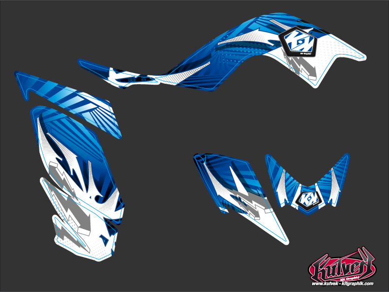 Kit Déco Quad Graff Yamaha 700 Raptor Bleu KUTVEK (2013-2023) - vue 2