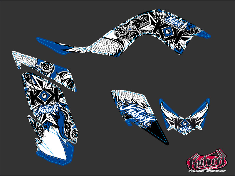 Kit Déco Quad Demon Yamaha 700 Raptor Bleu KUTVEK (2013-2023) - vue 2