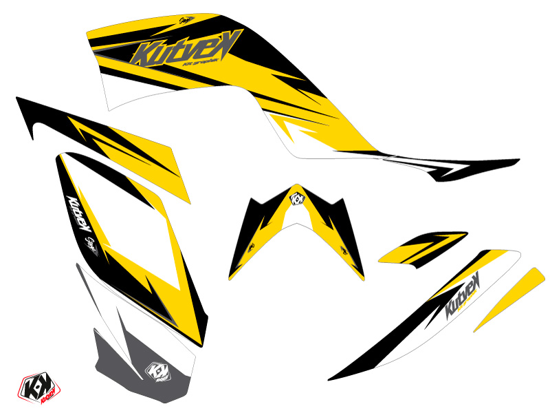 Kit déco quad Yamaha 700 Raptor 60th Anniversary jaune 2013-2023 KUTVEK - vue 2
