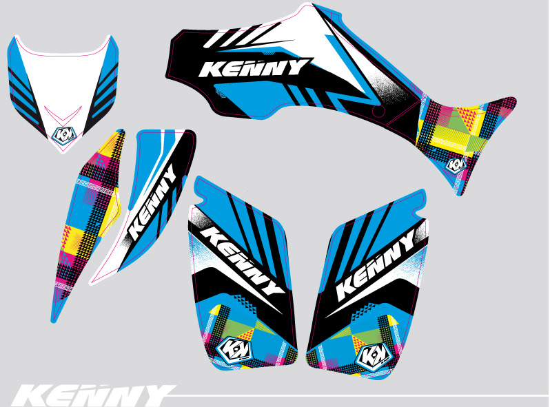 Kit Déco Quad Kenny Yamaha 350-450 Wolverine Bleu KUTVEK (2006-2009) - vue 2
