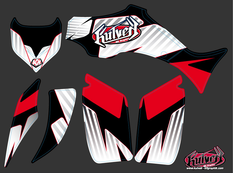 Kit Déco Quad Factory Yamaha 350-450 Wolverine Rouge (2006-2009) Kutvek - vue 2