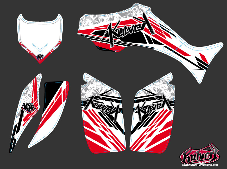 Kit Déco Quad Spirit Yamaha 350-450 Wolverine Rouge 2006-2009 - vue 2