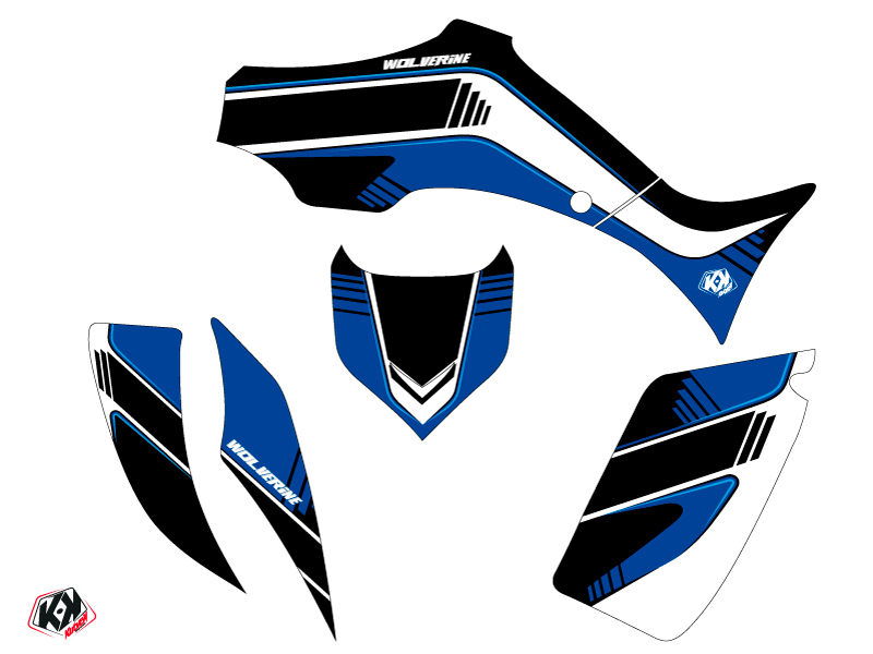 Kit Déco Quad Yamaha Wolverine 350-450 Bleu Corporate 2006-2009 - vue 2