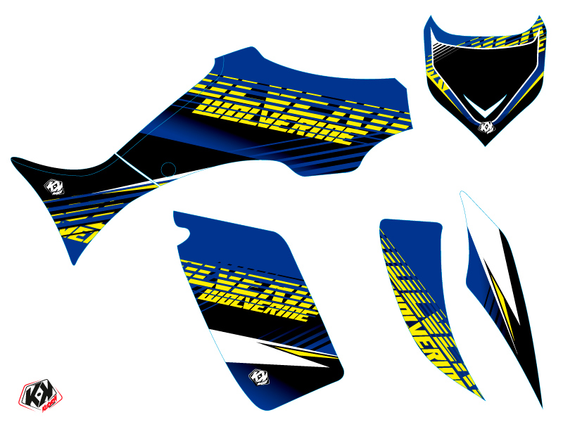 Kit Déco Quad Flow Yamaha Wolverine 350-450 Jaune 2006-2009 - vue 2