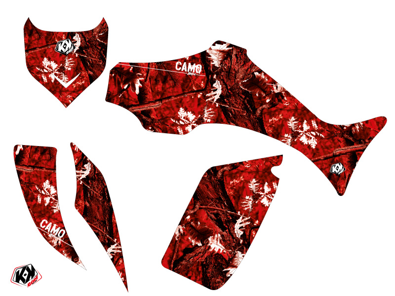 Kit Décoration Quad Camo Yamaha 350-450 Wolverine Rouge 2006-2009 KUTVEK - vue 2