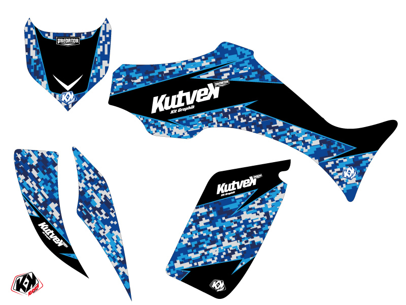 Kit Déco Quad Predator Yamaha 350-450 Wolverine Bleu (2006-2009) - vue 2