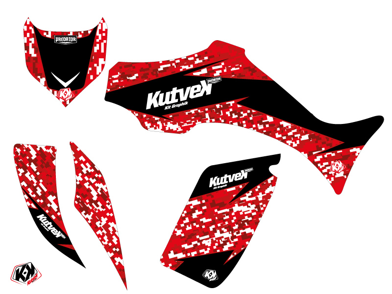 Kit Déco Quad Predator Yamaha Wolverine 350-450 Rouge 2006-2009 - vue 2