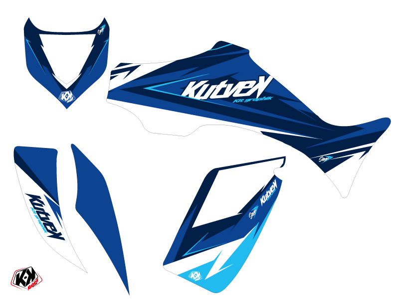 Kit Déco Quad Stage Yamaha 350-450 Wolverine Bleu KUTVEK (2006-2009) - vue 2