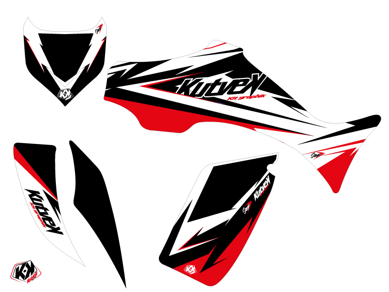Kit Déco Quad Yamaha Wolverine 350-450 Noir Rouge (2006-2009) - vue 2