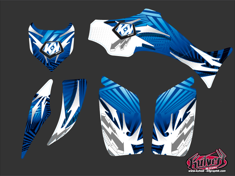 Kit Déco Quad Graff Yamaha 350-450 Wolverine Bleu (2006-2009) - vue 2