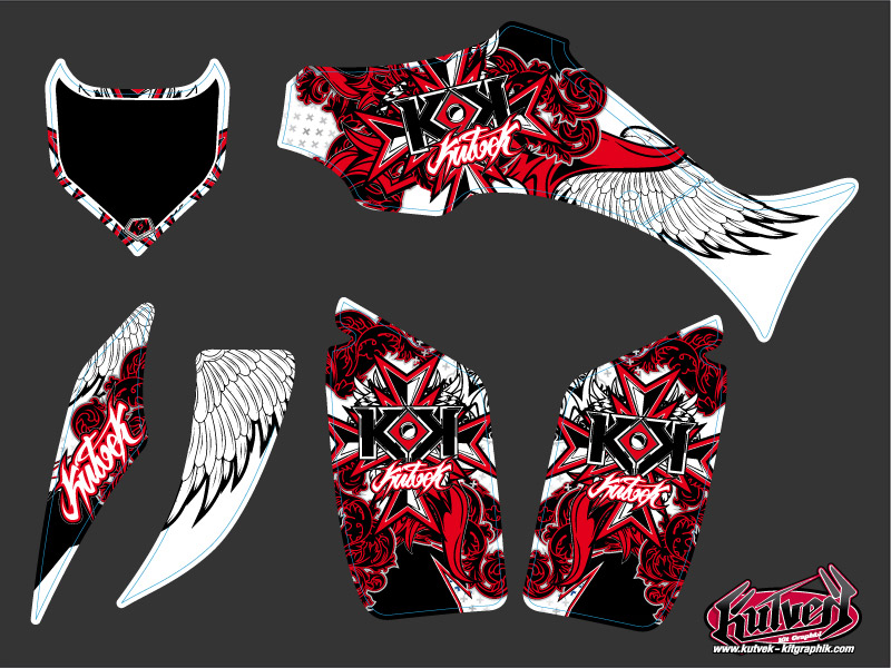 Kit Déco Quad Demon Yamaha 350-450 Wolverine Rouge (2006-2009) KUTVEK - vue 2