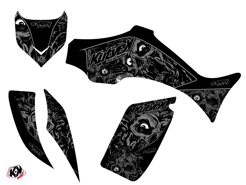 Kit Déco Quad Zombies Dark Yamaha 350-450 Wolverine Noir (2006-2009) - vue 2