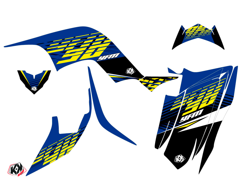 Kit Déco Quad Flow Yamaha 90 Raptor Jaune (2009-2023) KUTVEK - vue 2