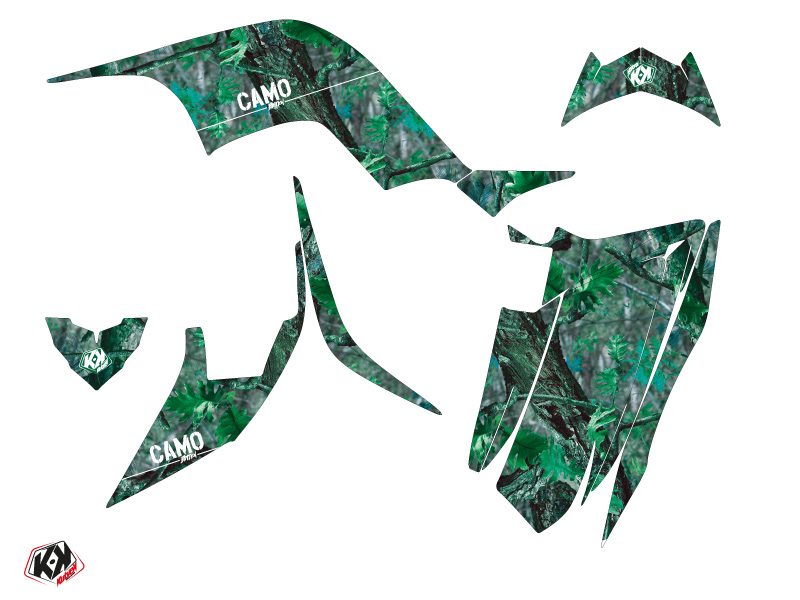 Kit décoratif Quad Camo Yamaha 90 Raptor Vert KUTVEK (2009-2023) - vue 2