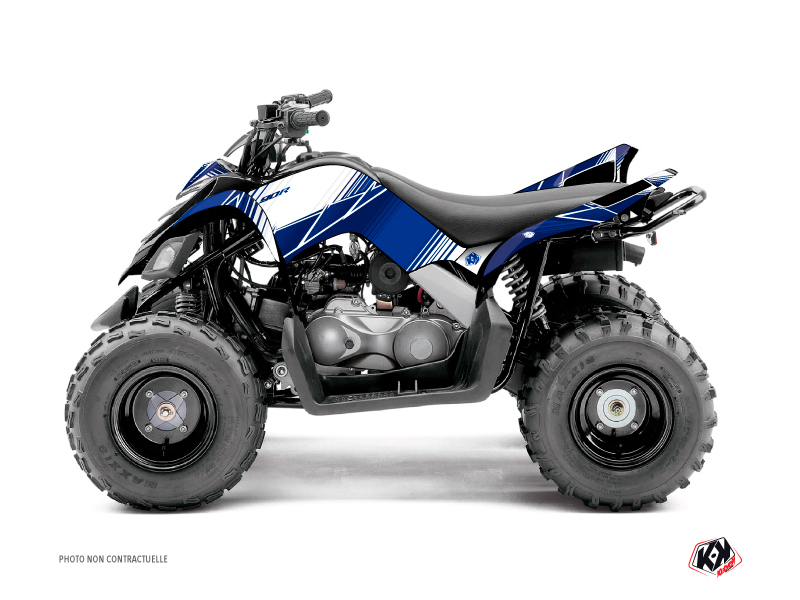 Kit Déco Quad Stripe Yamaha 90 Raptor Bleu Nuit KUTVEK