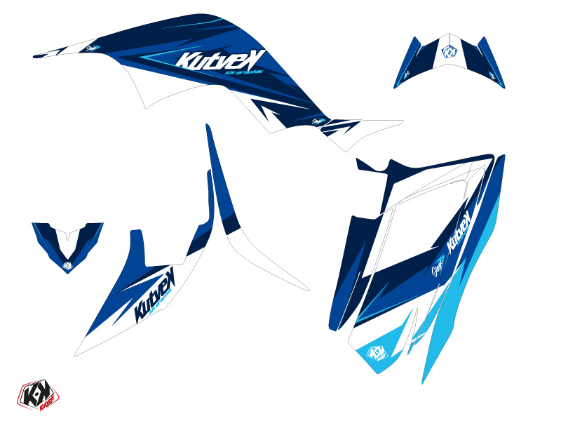 Kit décoration Quad Stage Yamaha 90 Raptor bleu (2009-2023) KUTVEK - vue 2