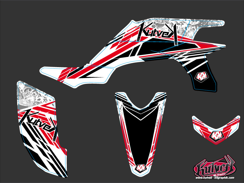 Kit Déco Quad Spirit Yamaha 450 YFZ Rouge KUTVEK (2004-2009) - vue 2