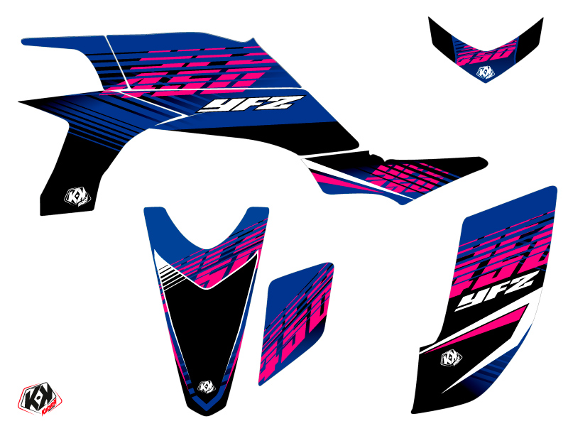 Kit Déco Quad Flow Yamaha 450 YFZ Rose (2004-2009) - vue 2