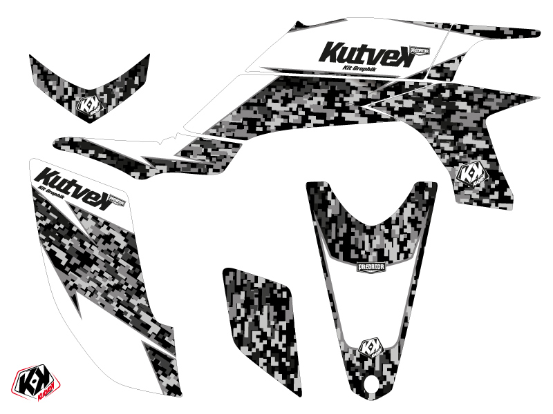 Kit déco Quad Predator Yamaha 450 YFZ blanc (2004-2009) KUTVEK - vue 2