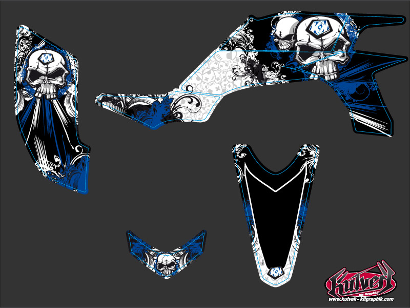 Kit Déco Quad Trash Yamaha 450 YFZ Noir Bleu (2004-2009) - vue 2