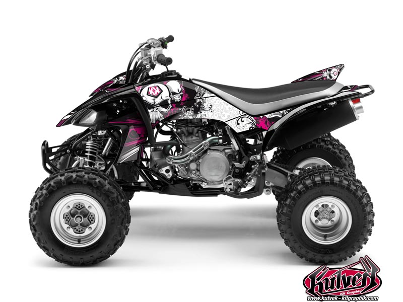 Kit Déco Quad Trash Yamaha 450 YFZ Noir Rose (2004-2009)