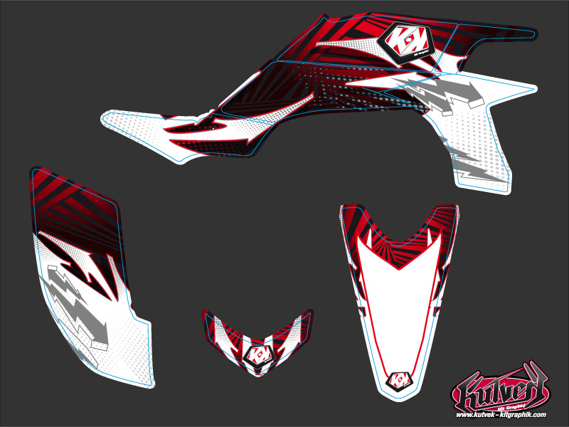 Kit décoratif Quad Graff KUTVEK Yamaha 450 YFZ Rouge (2004-2009) - vue 2