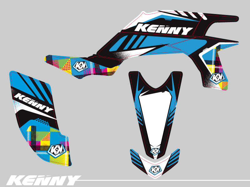 Kit décoration quad Kenny Yamaha 450 YFZ bleu (2012-2013) - vue 2