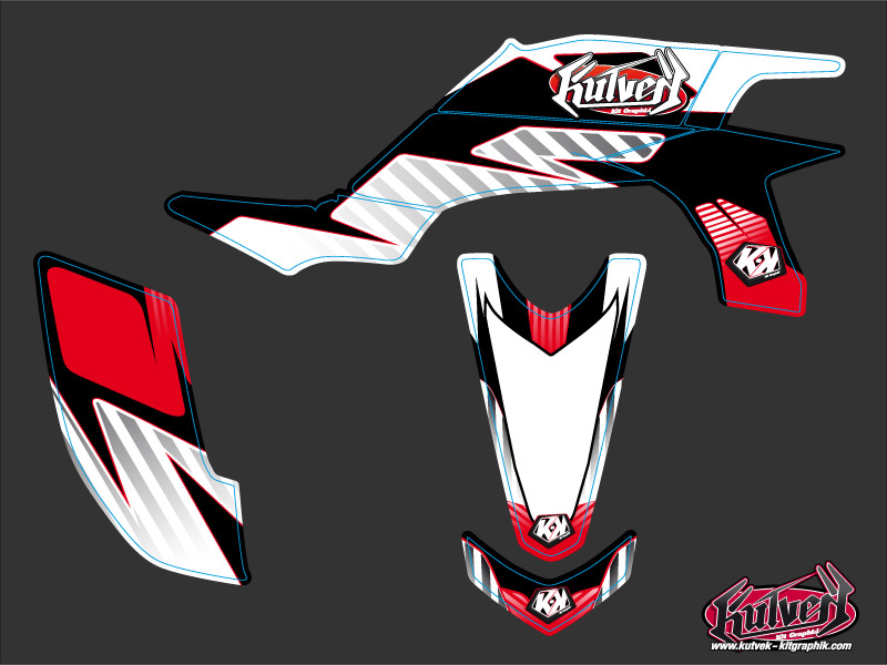 Kit Déco Quad Factory Yamaha 450 YFZ Rouge KUTVEK (2012-2013) - vue 2
