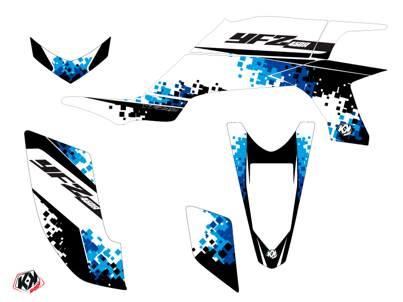 Kit Déco Quad Hangtown Yamaha 450 YFZ Bleu (2012-2013) - vue 2