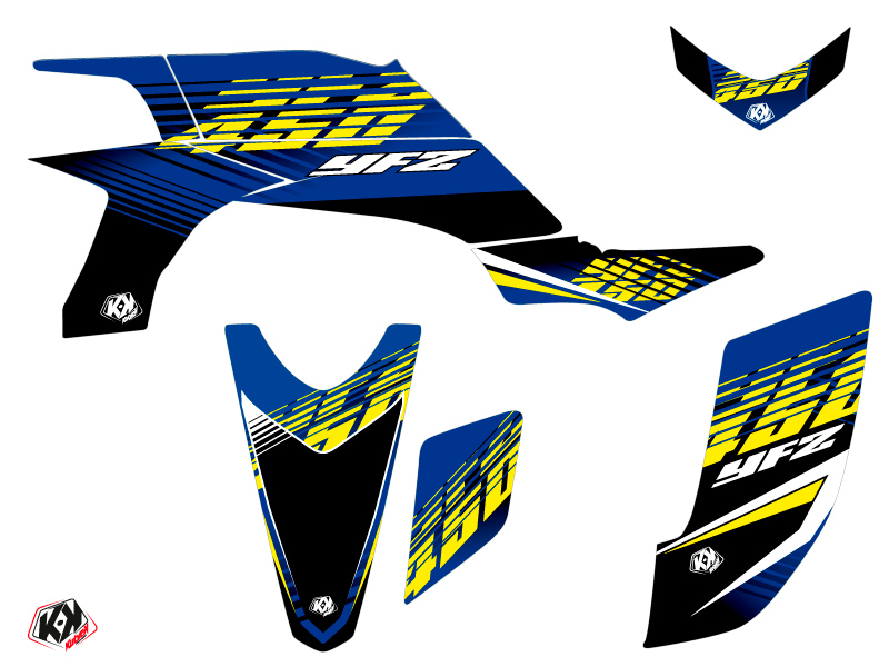 Kit Déco Quad Flow Yamaha YFZ 450 Jaune 2012-2013 - vue 2