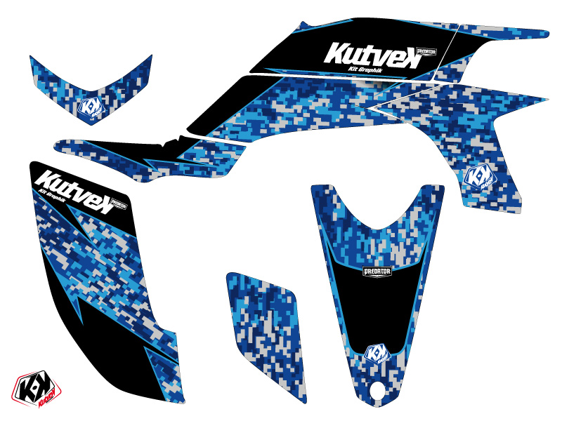 Kit décoratif Prédateur Yamaha 450 YFZ bleu KUTVEK (2012-2013) - vue 2