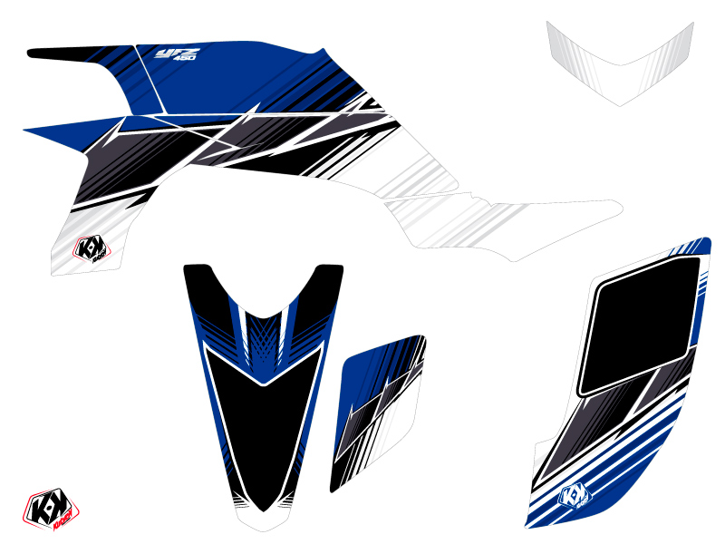 Kit Déco Quad Stripe Yamaha 450 YFZ Bleu (2012-2013) Kutvek - vue 2