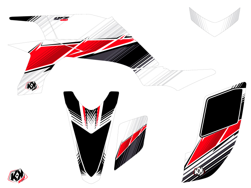 Kit Déco Quad Stripe Yamaha 450 YFZ Rouge (2012-2013) KUTVEK - vue 2