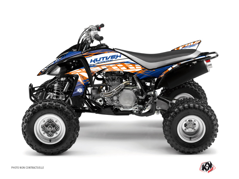 Kit Déco Quad Eraser Yamaha 450 YFZ Bleu Orange (2012-2013) KUTVEK