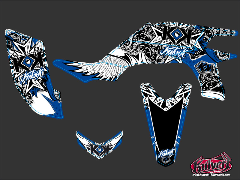 Kit Déco Quad Demon Yamaha 450 YFZ Bleu (2012-2013) KUTVEK - vue 2
