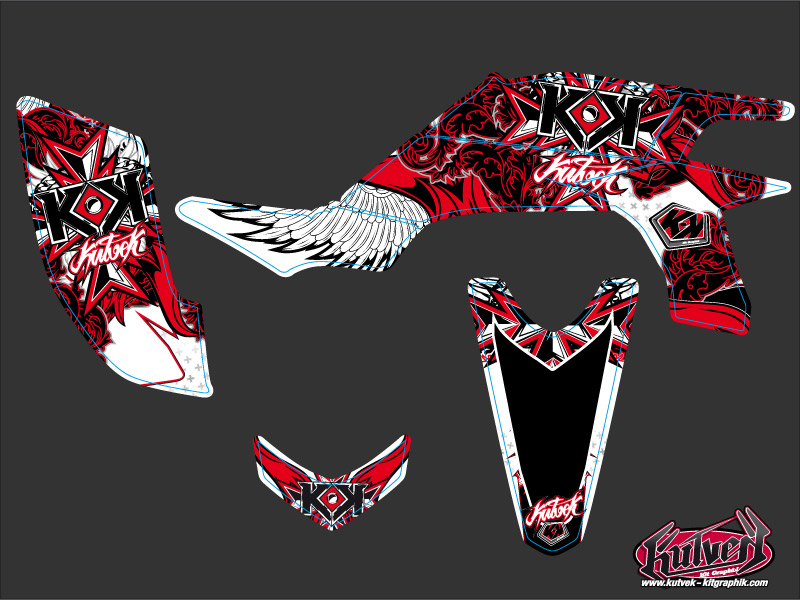Kit Déco Quad Demon Yamaha 450 YFZ Rouge (2012-2013) KUTVEK - vue 2