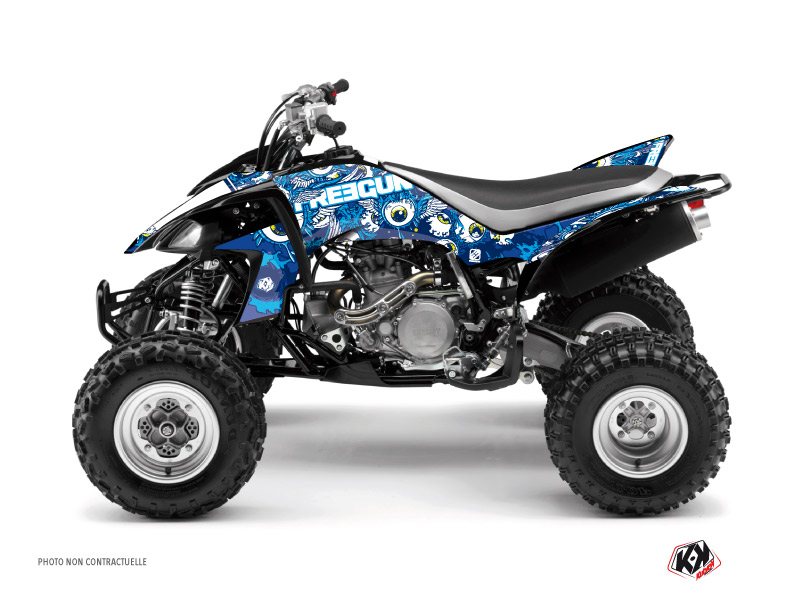 Kit déco Freegun Eyed Yamaha 450 YFZ bleu (2012-2013)