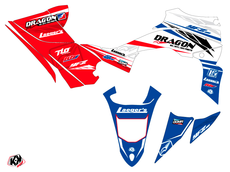 Kit déco quad réplica Drag On Distribution PDV 2018 Yamaha 450 YFZ R (2009-2013) - vue 2