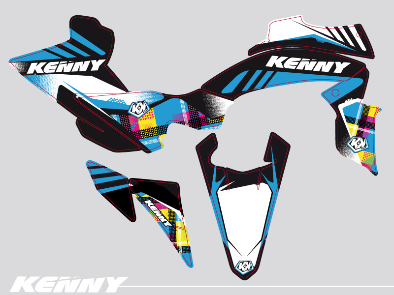 Kit Déco Quad Kenny Yamaha 450 YFZ R Bleu (2009-2013) - vue 2