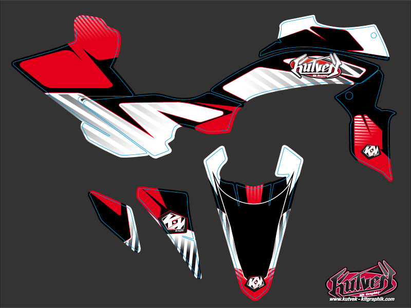 Kit Déco Quad Factory Yamaha 450 YFZ R Rouge (2009-2013) KUTVEK - vue 2