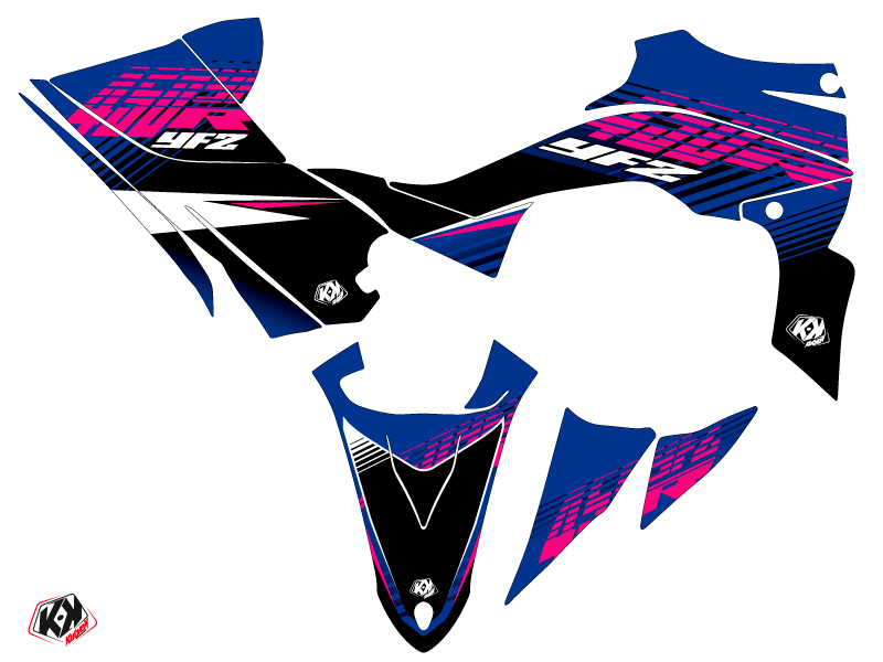 Kit Déco Quad Flow Yamaha 450 YFZ R Rose (2009-2013) - vue 2