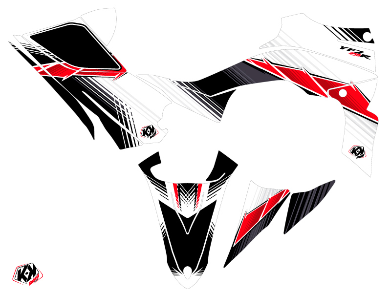 Kit Déco Quad Stripe Yamaha 450 YFZ R Rouge (2009-2013) KUTVEK - vue 2