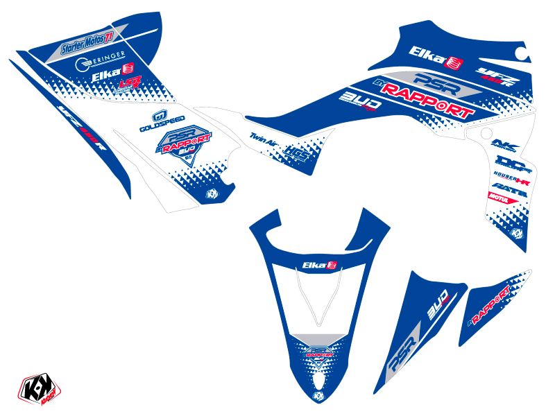 Kit Déco Quad Replica By Rapport K20 Yamaha 450 YFZ R Bleu (2009-2013) - vue 2