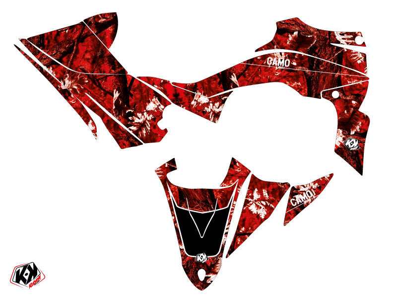 Kit Déco Quad Camo Yamaha 450 YFZ R Rouge (2014-2023) KUTVEK - vue 2