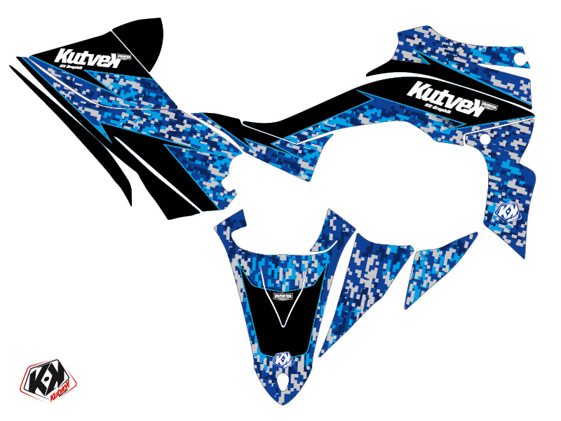 Kit Déco Quad Predator Yamaha 450 YFZ R Bleu (2014-2023) KUTVEK - vue 2