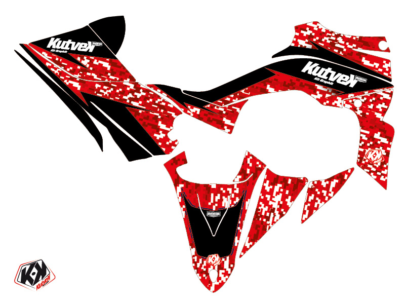 Kit Déco Quad Prédateur Yamaha 450 YFZ R Rouge (2014-2023) - vue 2
