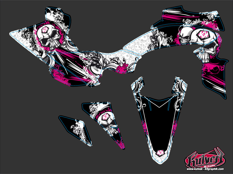 Kit Déco Quad Trash Yamaha 450 YFZ R Noir Rose (2014-2023) - vue 2